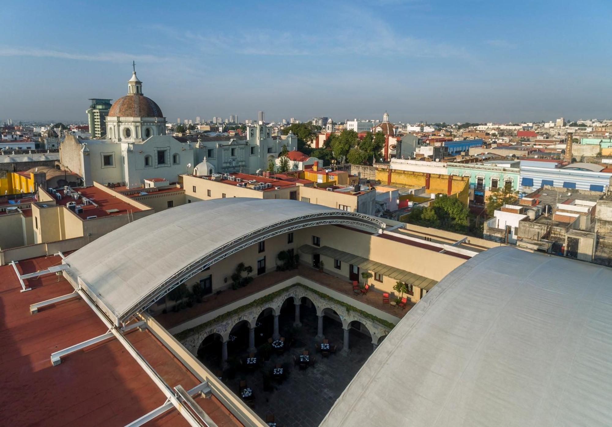 Quinta Real Puebla Hotel Exterior foto View of the city from the roof of the Museo de Arte Moderno de la Ciudad de México